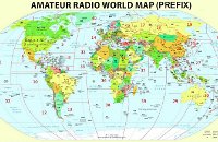 00 H.Radio.PREFIX  Ham Radio Prefix Weltkarte und CQ Zonen
